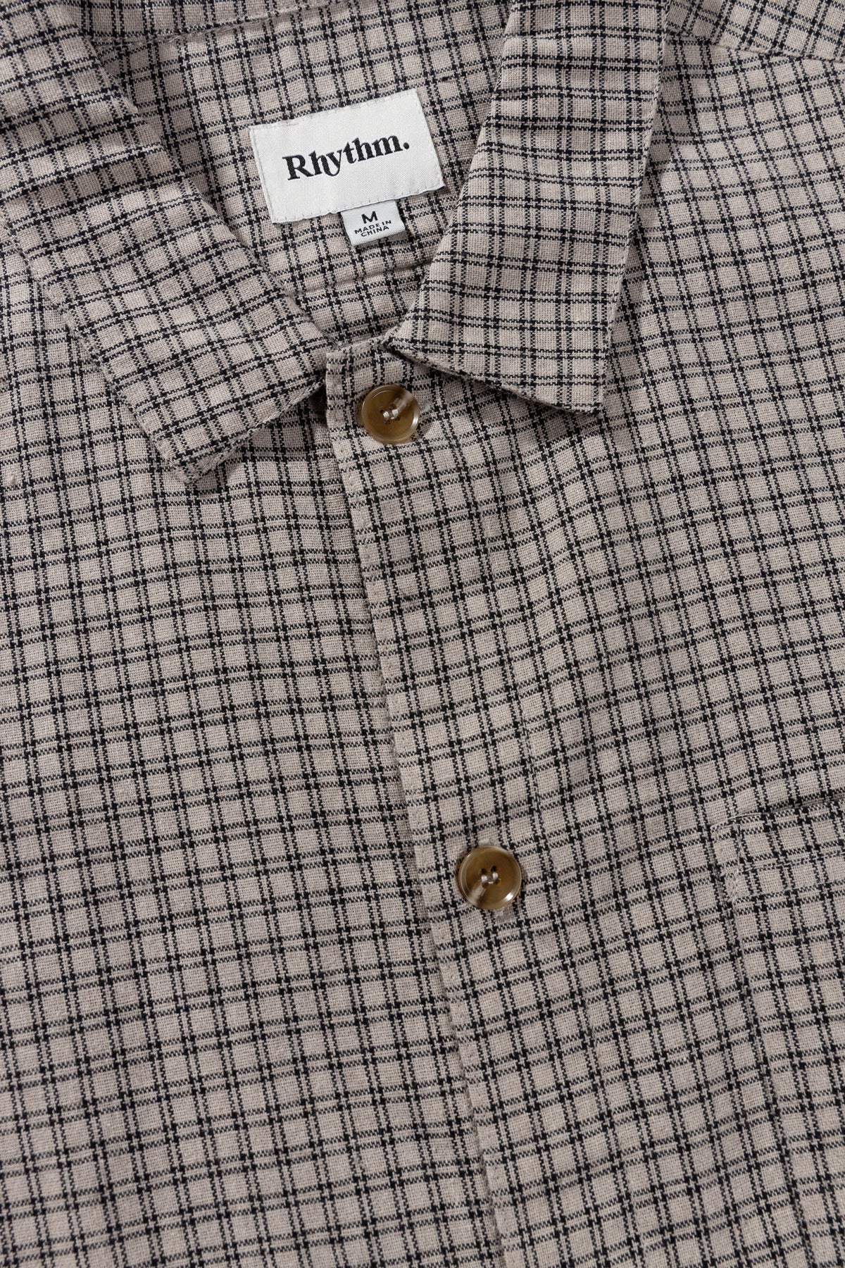 Linen Check Short Sleeve - SAND