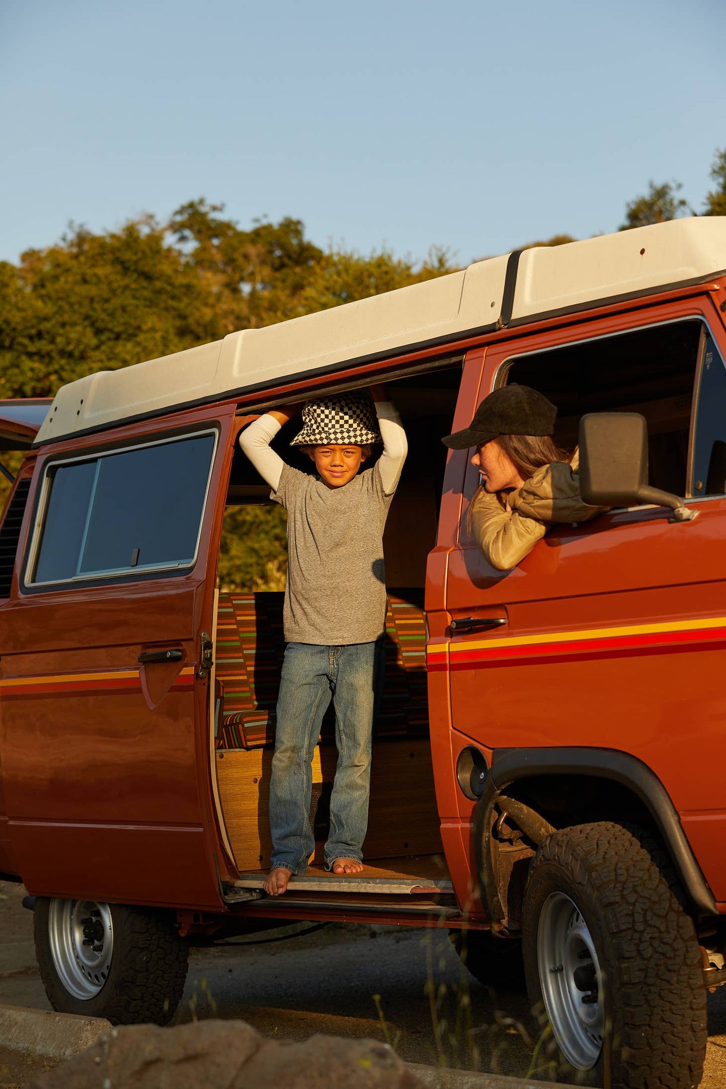 Kids Checkerboard Bucket Hat