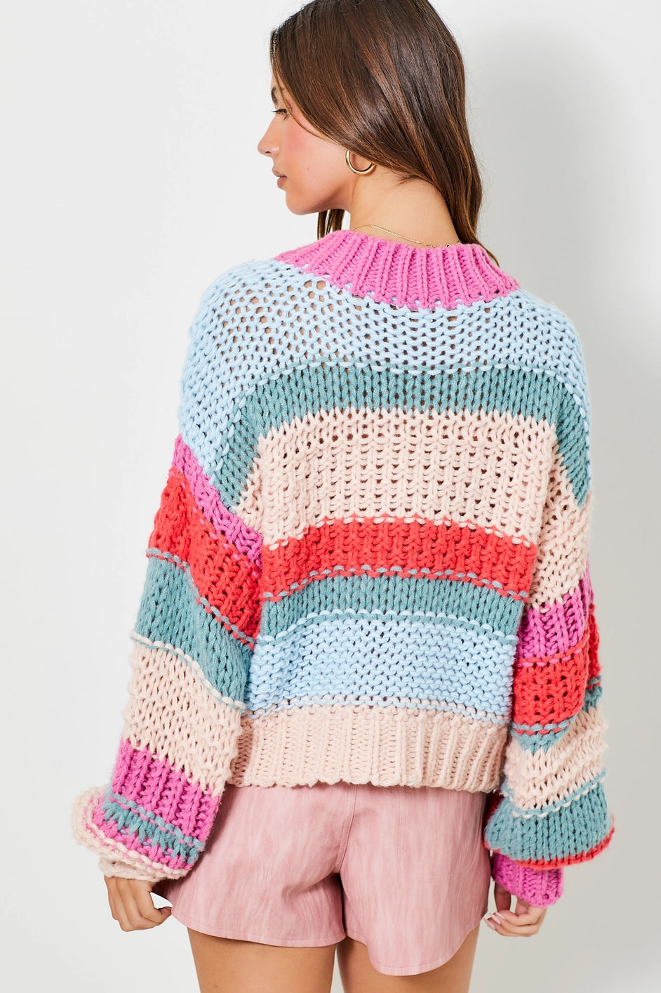 My Love Sweater - PINK MULTI