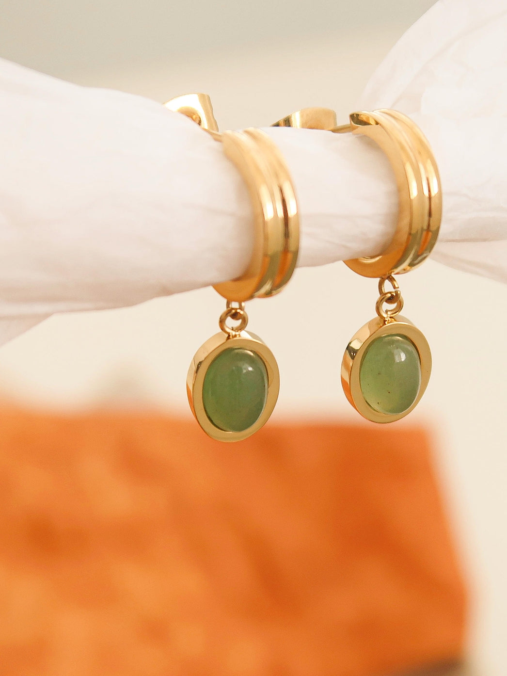 Whitney Dangle Earrings - GREEN