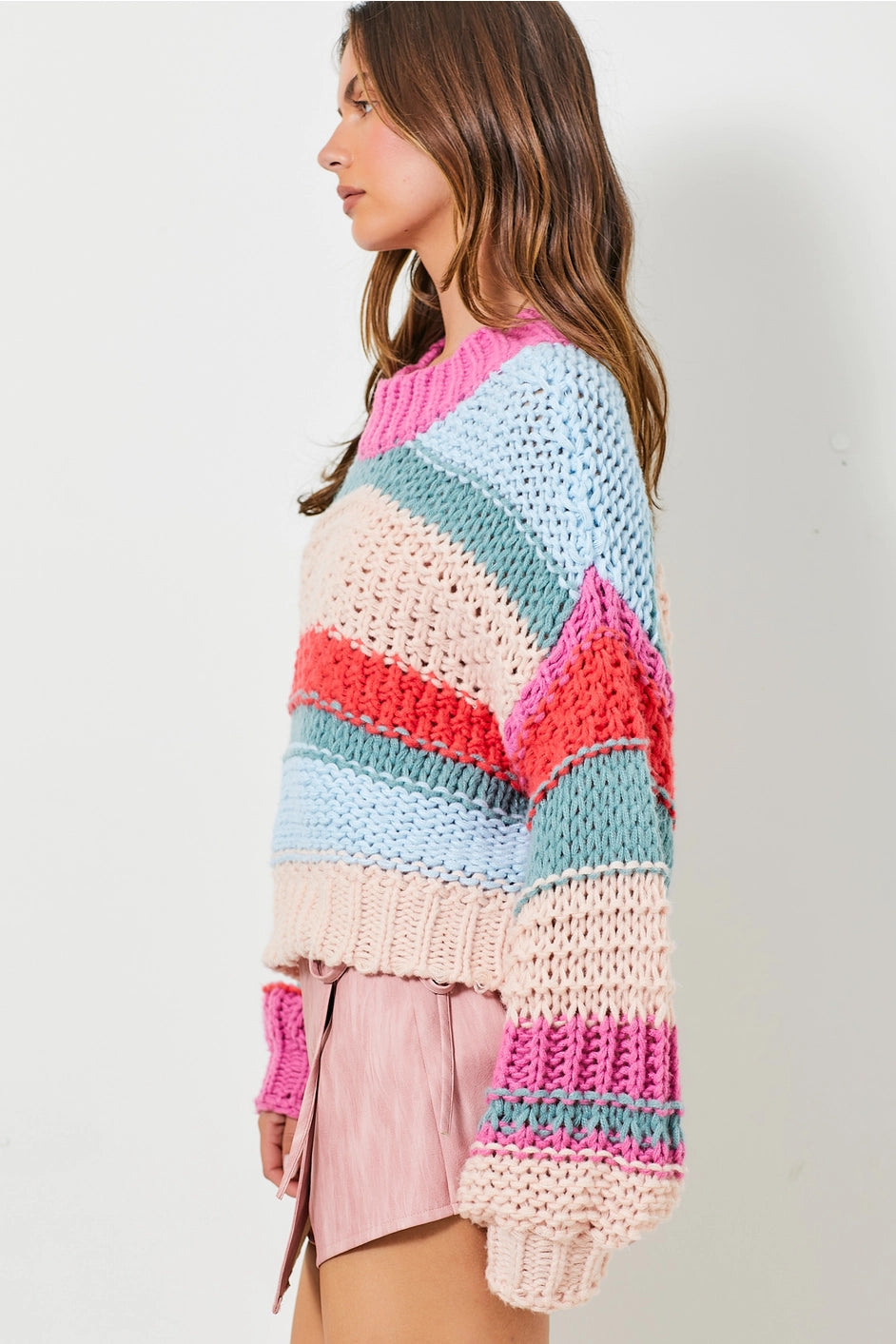 My Love Sweater - PINK MULTI