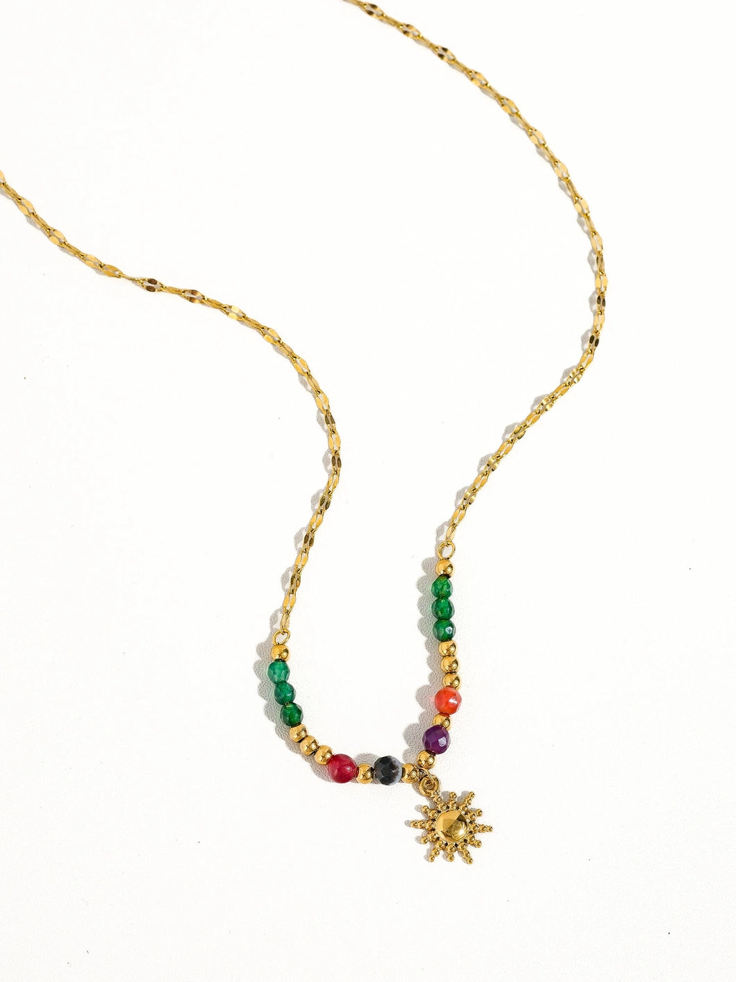 Athena Beaded Necklace - GOLD/MULTI