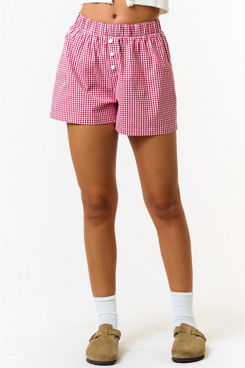 Boxer Shorts - RED GINGHAM
