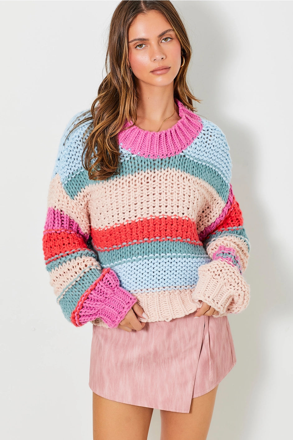 My Love Sweater - PINK MULTI