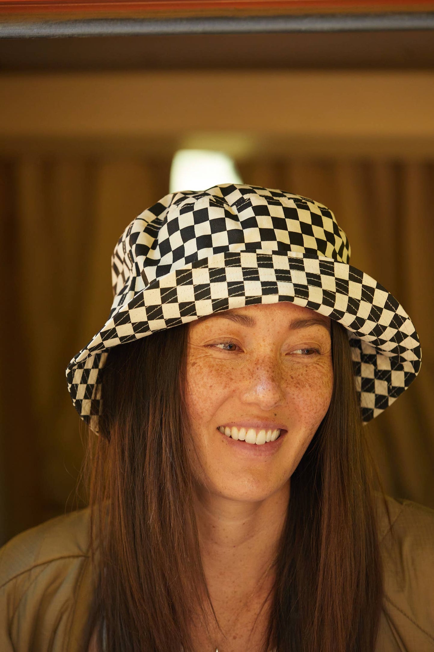 Checkerboard Bucket Hat