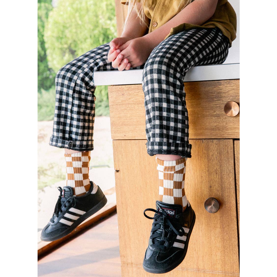 Kids Checkerboard Socks