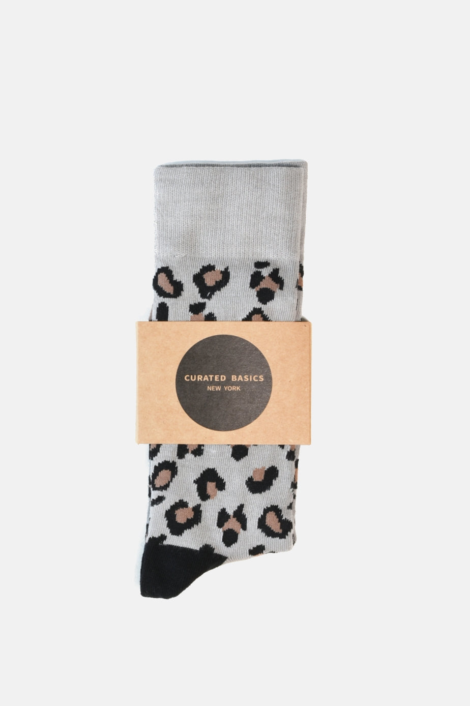 Leopard Socks - GREY