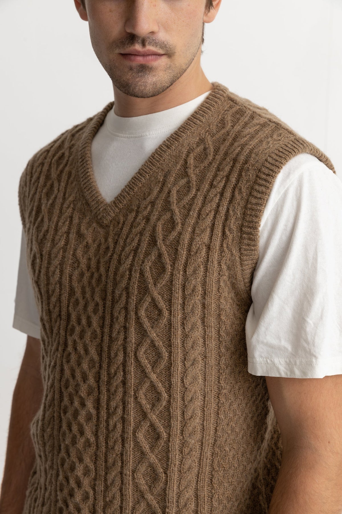 Mohair Knit Vest - SAND