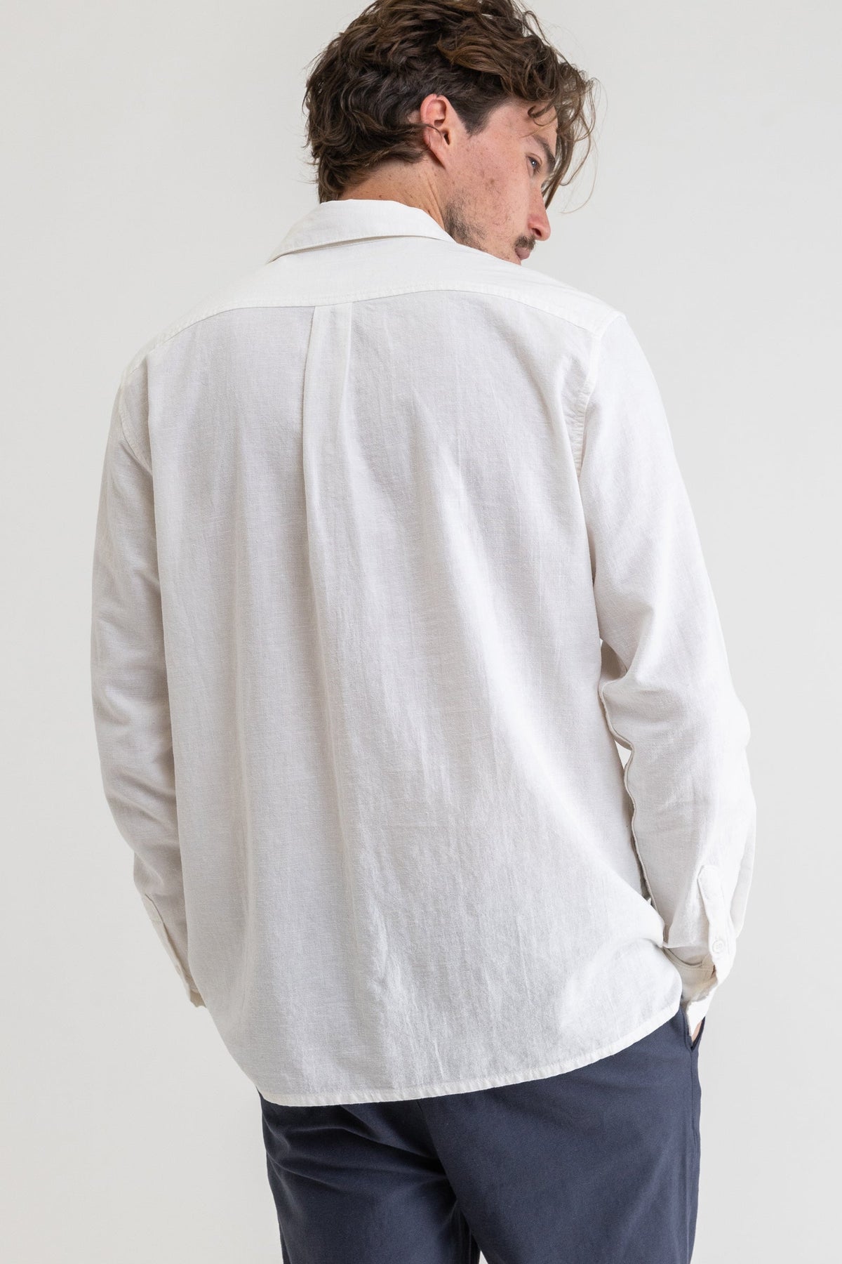 Classic Linen Long Sleeve - VINTAGE WHITE