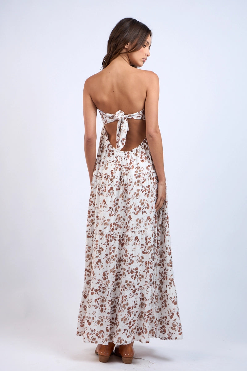Natalia Tie-Back Maxi Dress - AUTUMN