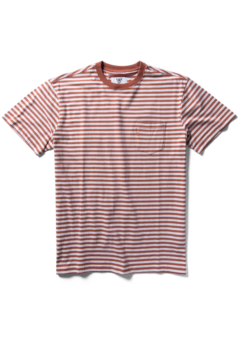 Derrick Disney Stripe Eco Pocket Tee - TERRACOTTA