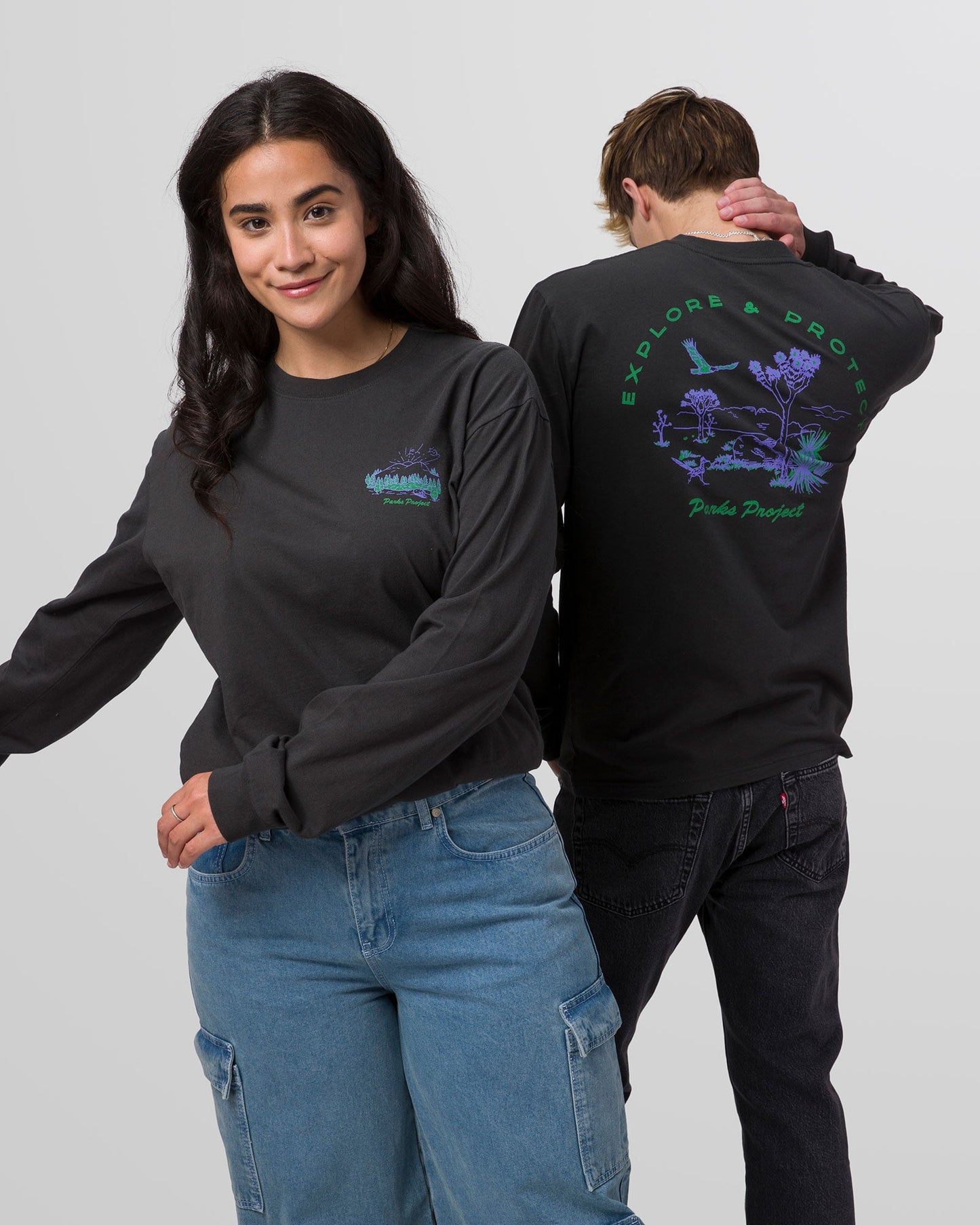 National Park Welcome Long Sleeve - GRAPHITE