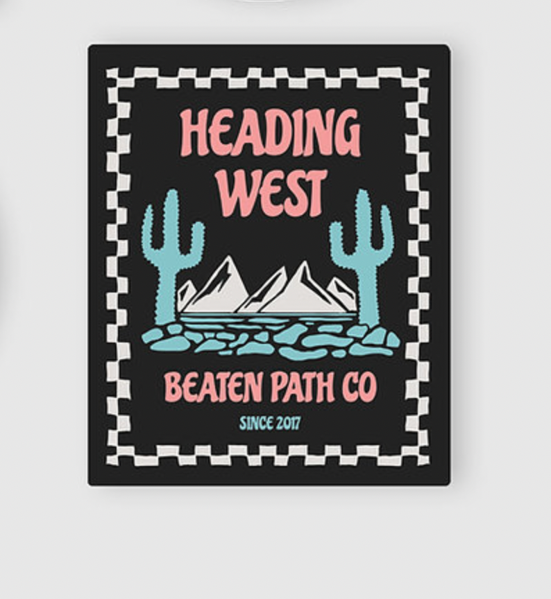 Heading West Sticker - CACTUS