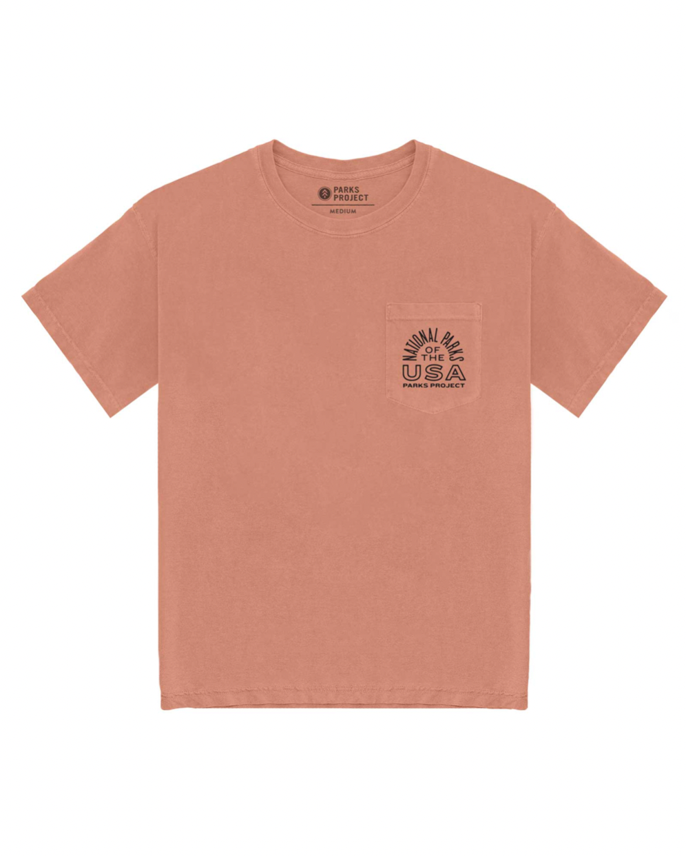 National Parks Checklist Pocket Tee - TERRACOTTA