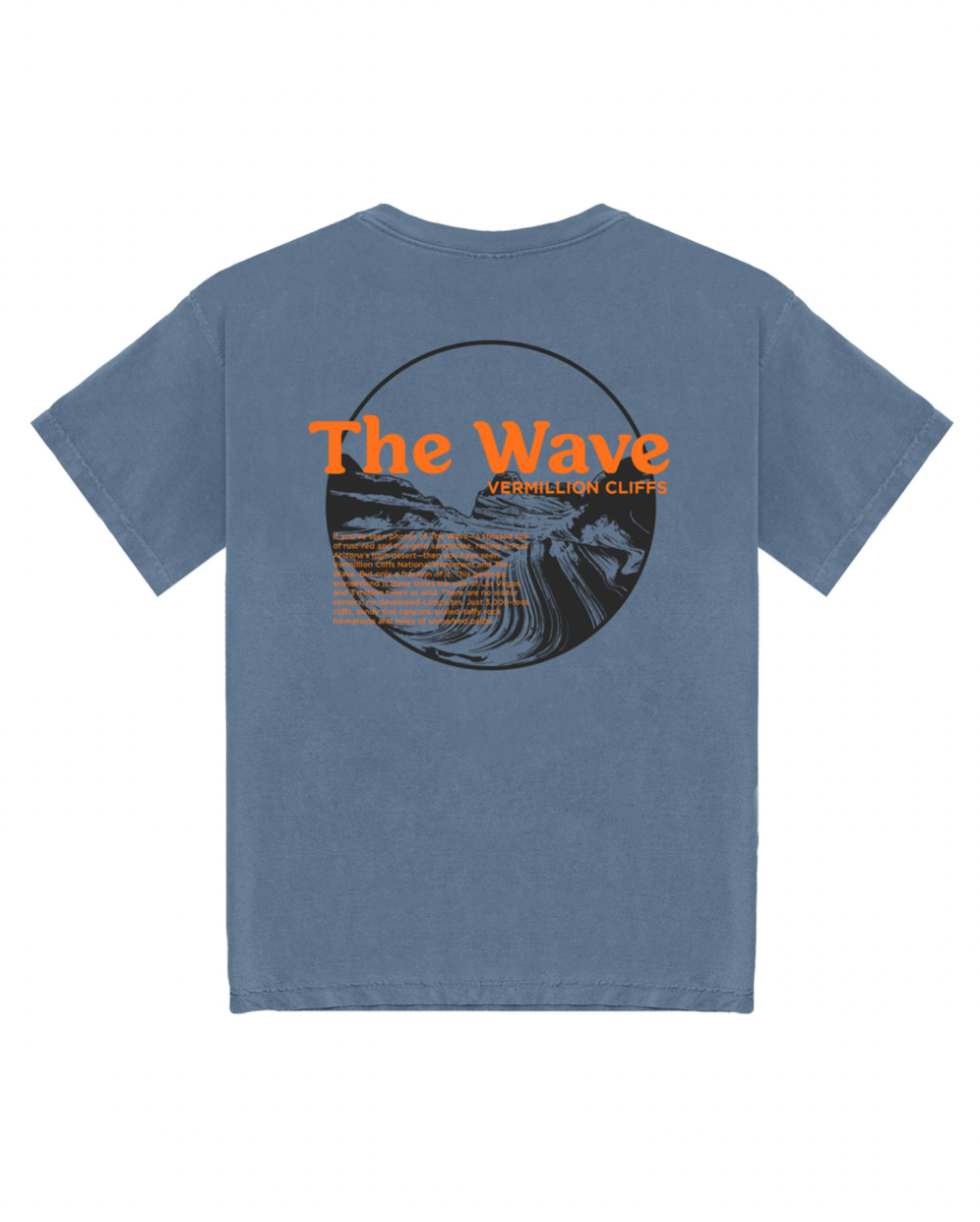 Wave Puff Pocket Tee - STONE BLUE