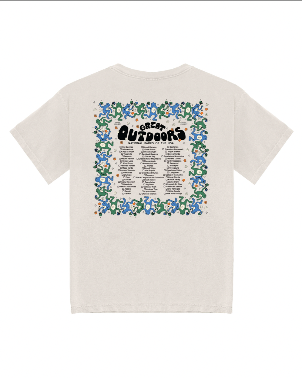 Great Outdoors Checklist Tee - NATURAL