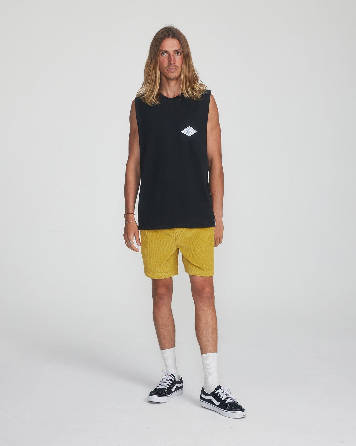 Scribble Muscle Tee - VINTAGE BLACK