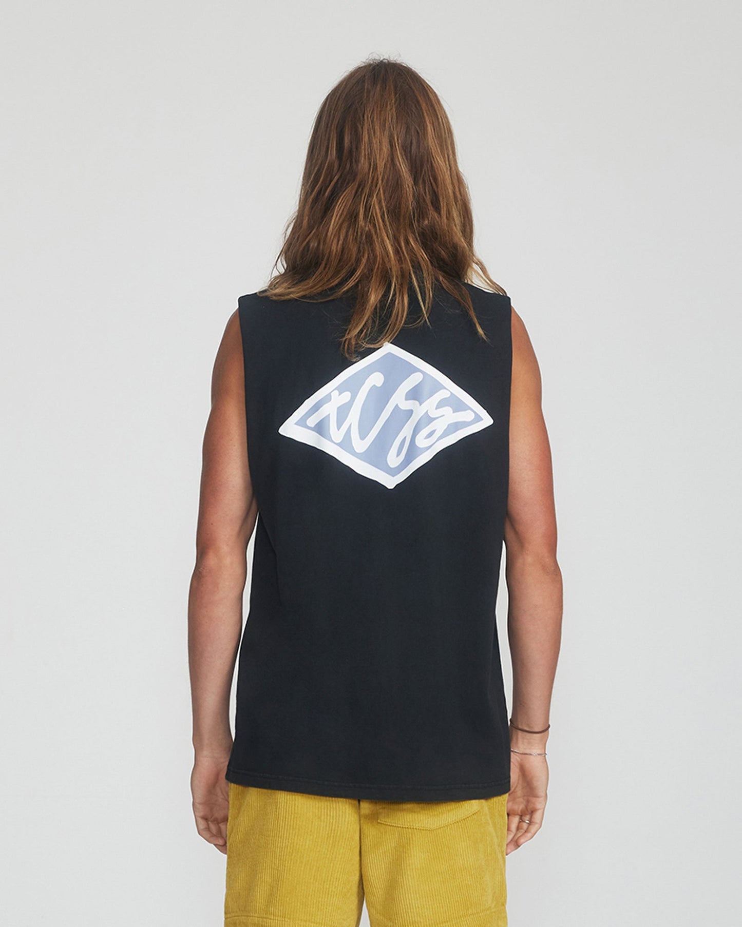 Scribble Muscle Tee - VINTAGE BLACK