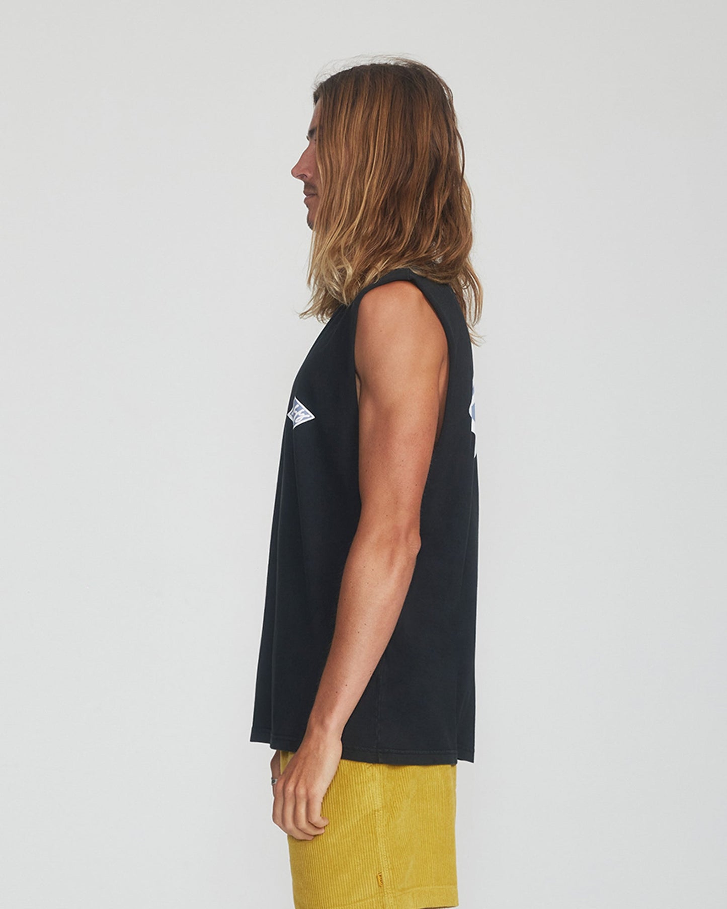 Scribble Muscle Tee - VINTAGE BLACK