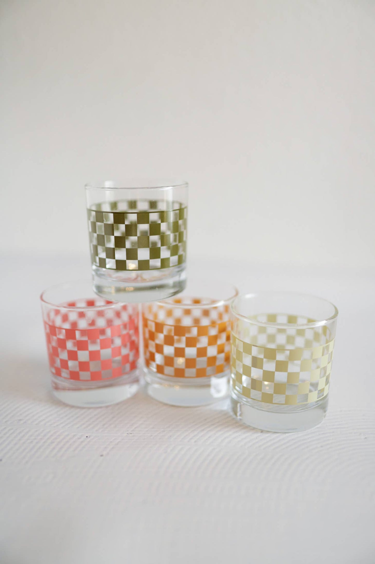 Checkered Rocks Glass