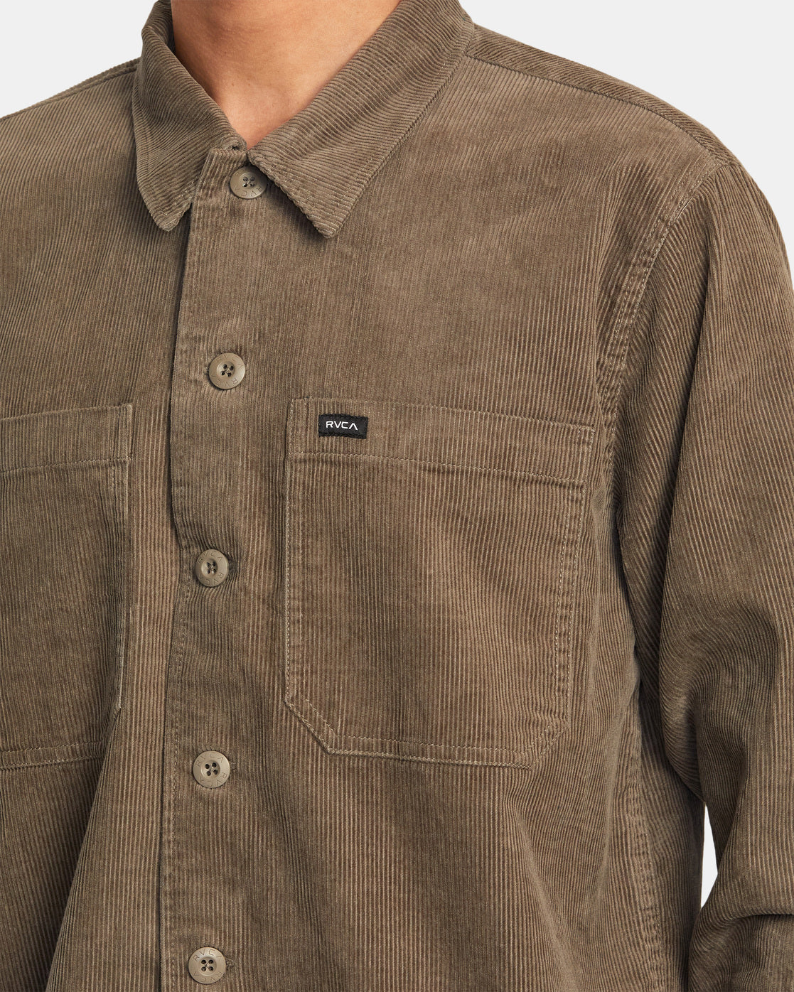 Americana Cord Overshirt - MUSHROOM