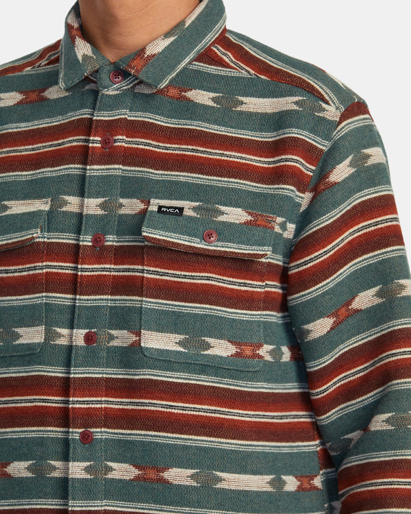 RVCA Blanket Long Sleeve - TEAL