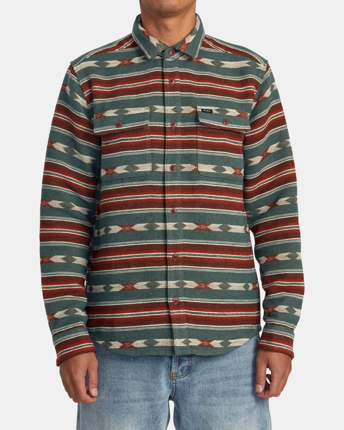 RVCA Blanket Long Sleeve - TEAL