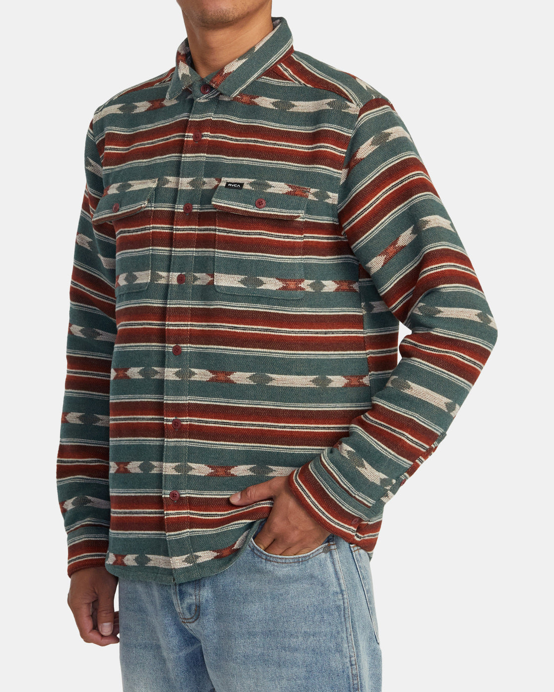 RVCA Blanket Long Sleeve - TEAL