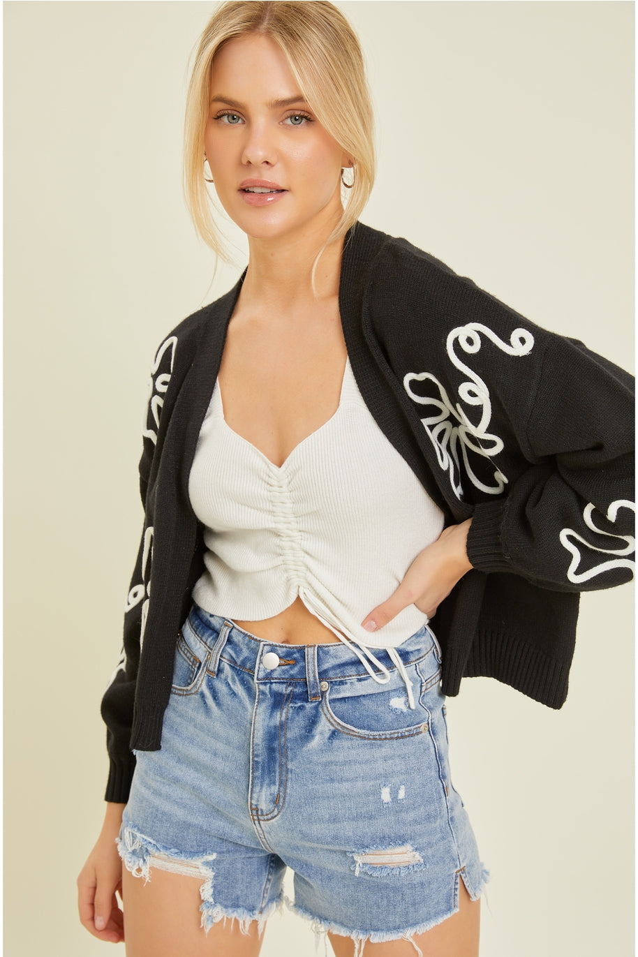 Flora Embroidered Cardi