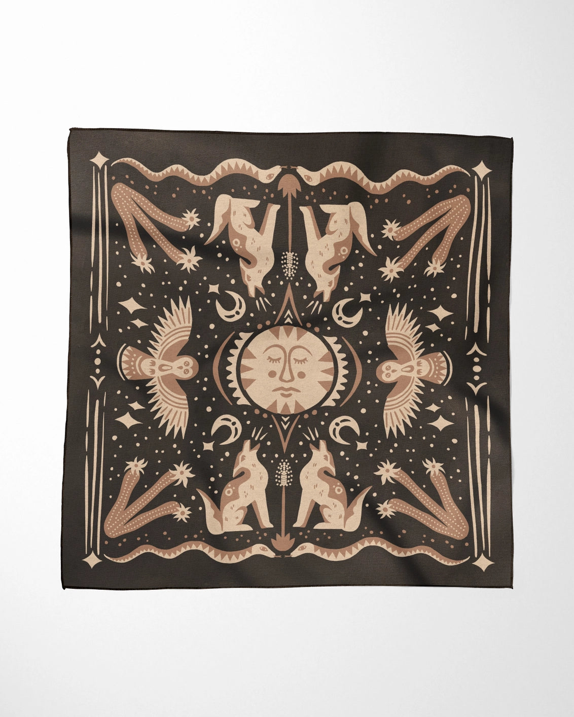 Desert Dusk Western Bandana - BLACK MULTI