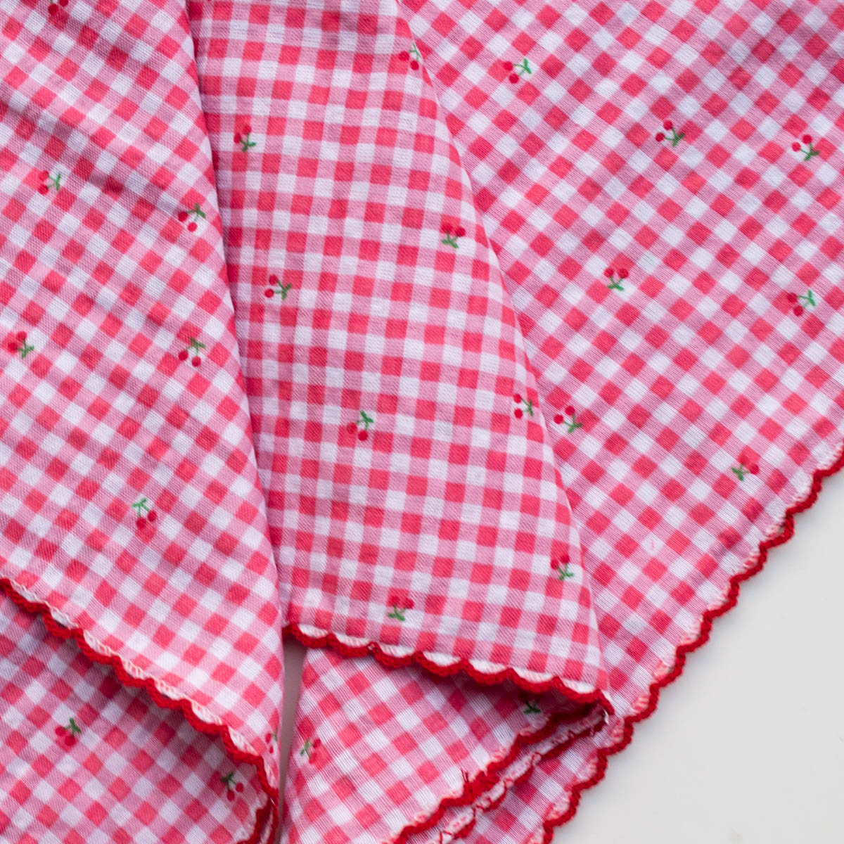 Cottage Square Scarf - CHERRY CHECKER