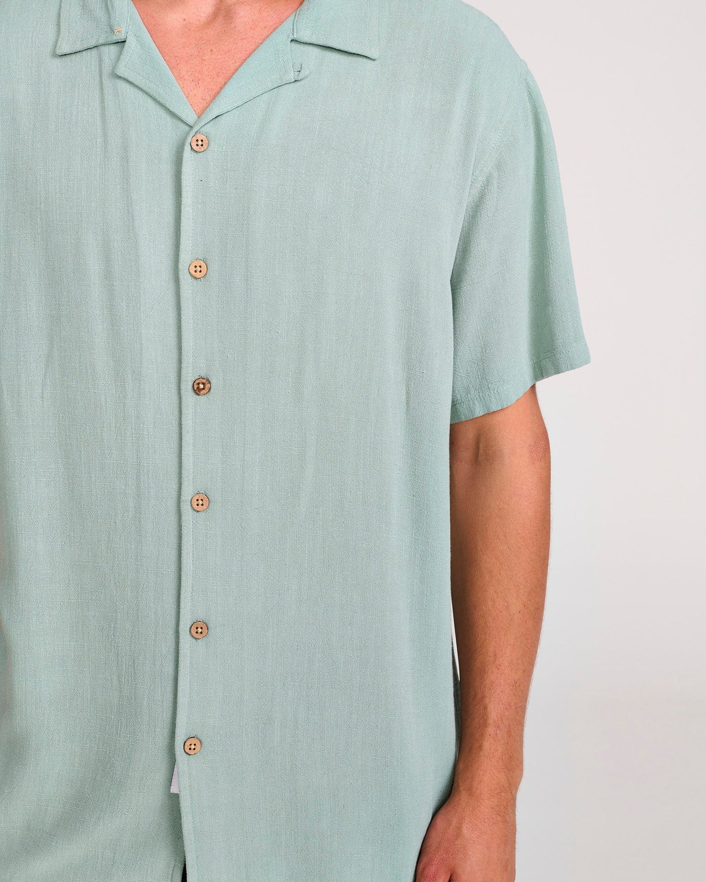 Ernie Linen Shirt - SEAGRASS