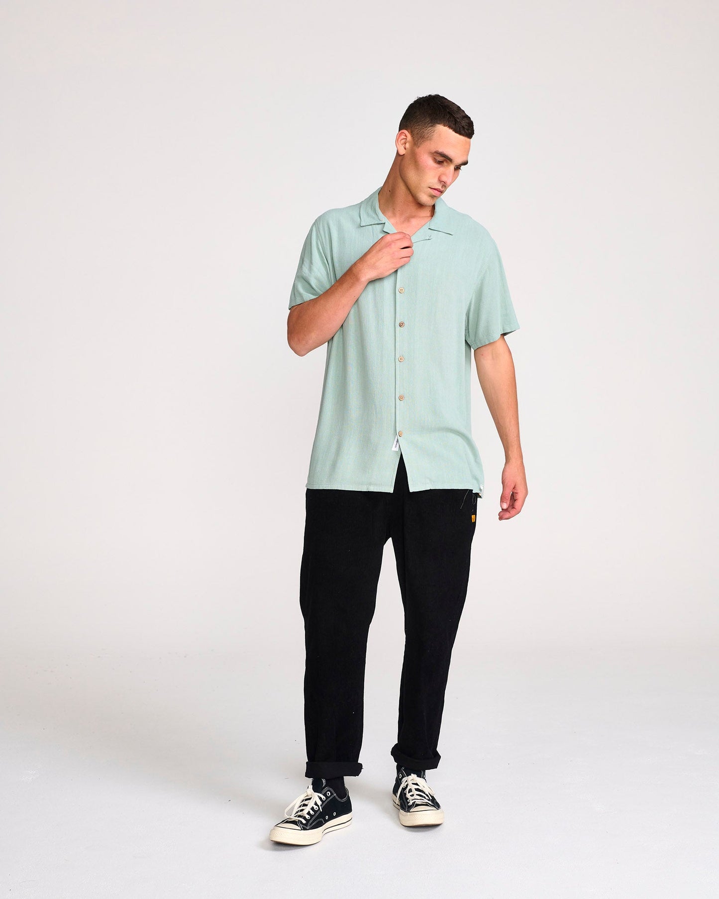 Ernie Linen Shirt - SEAGRASS