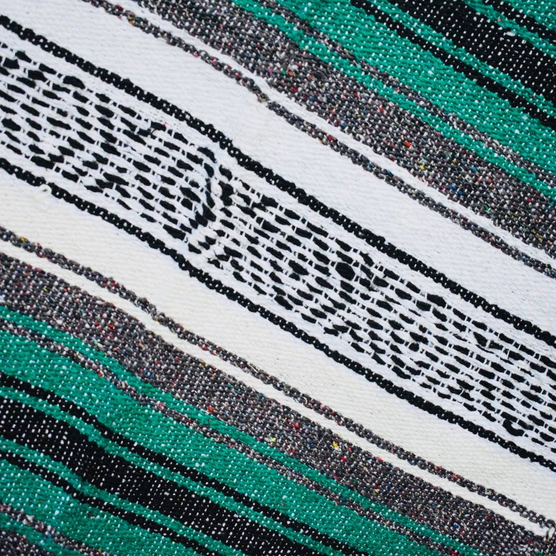 Teal Tides Woven Throw Blanket