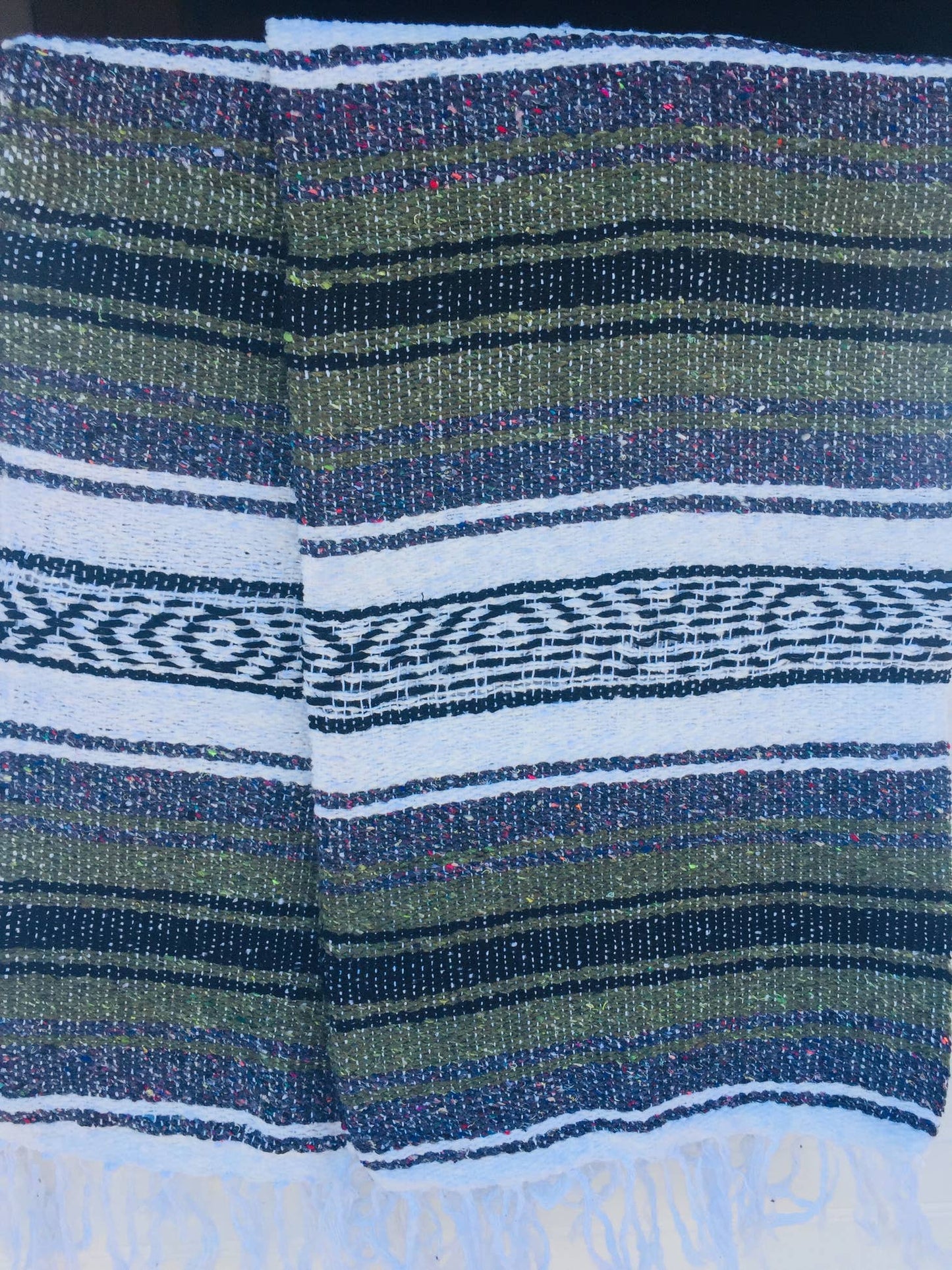 Olive Straights Woven Throw Blanket