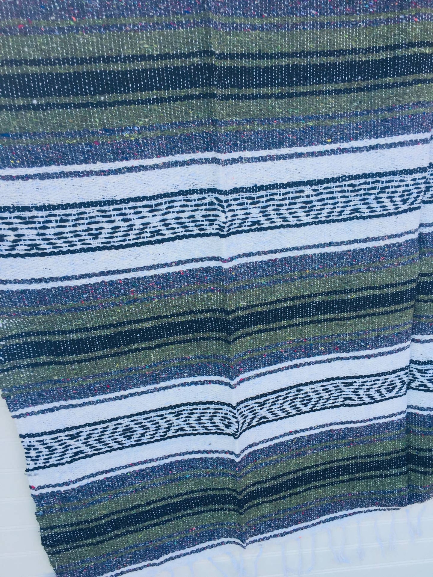 Olive Straights Woven Throw Blanket