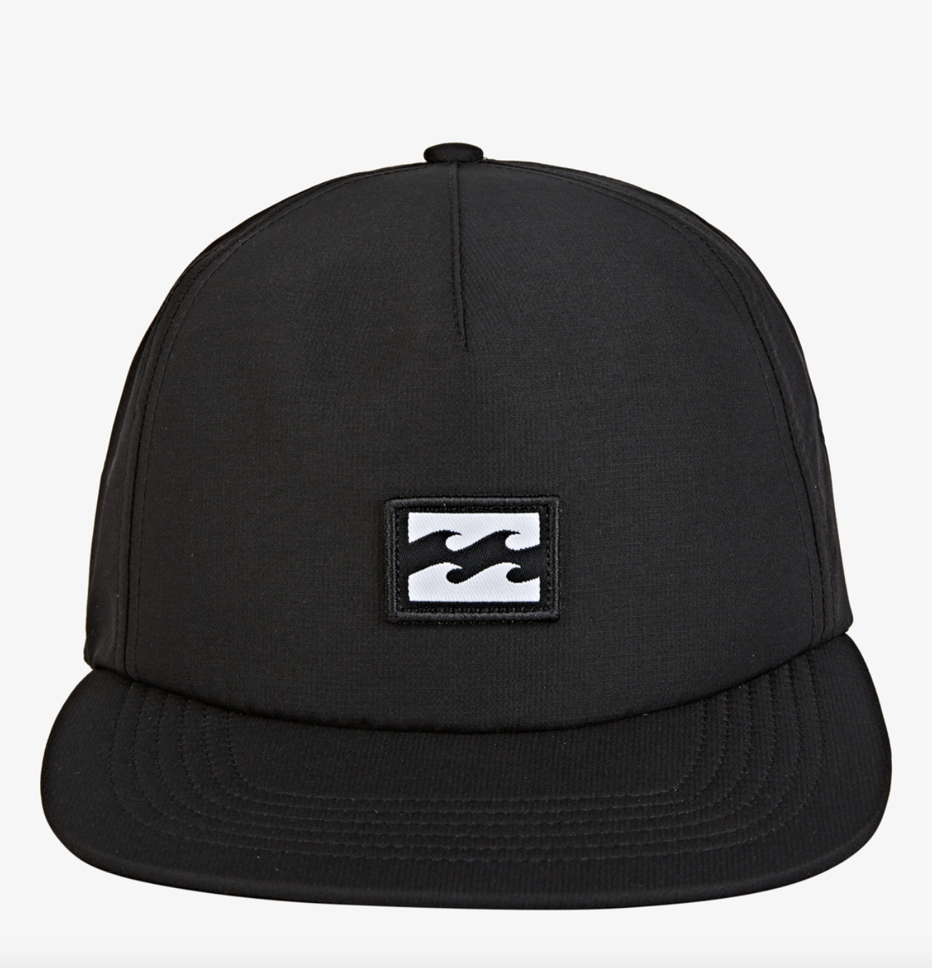 Platform 5-Panel Strapback Hat - BLACK