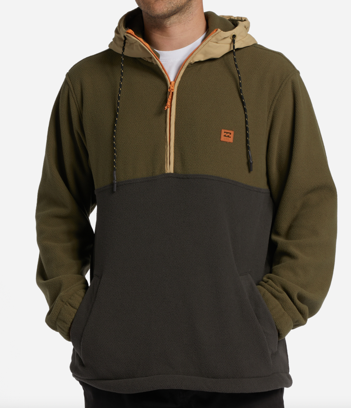 A/Div Boundary Pullover Hooded Half-Zip Pullover - MILITARY
