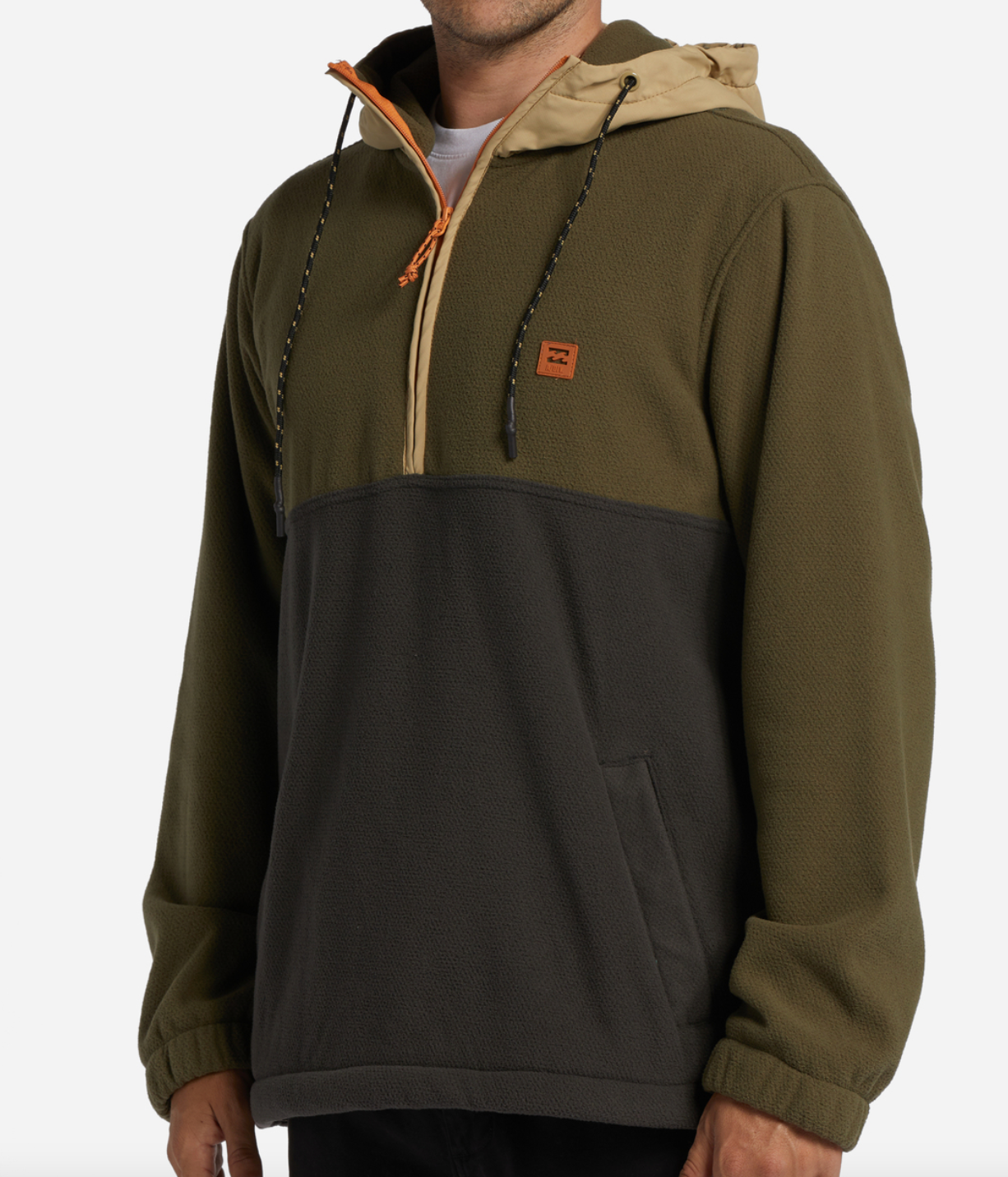 A/Div Boundary Pullover Hooded Half-Zip Pullover - MILITARY