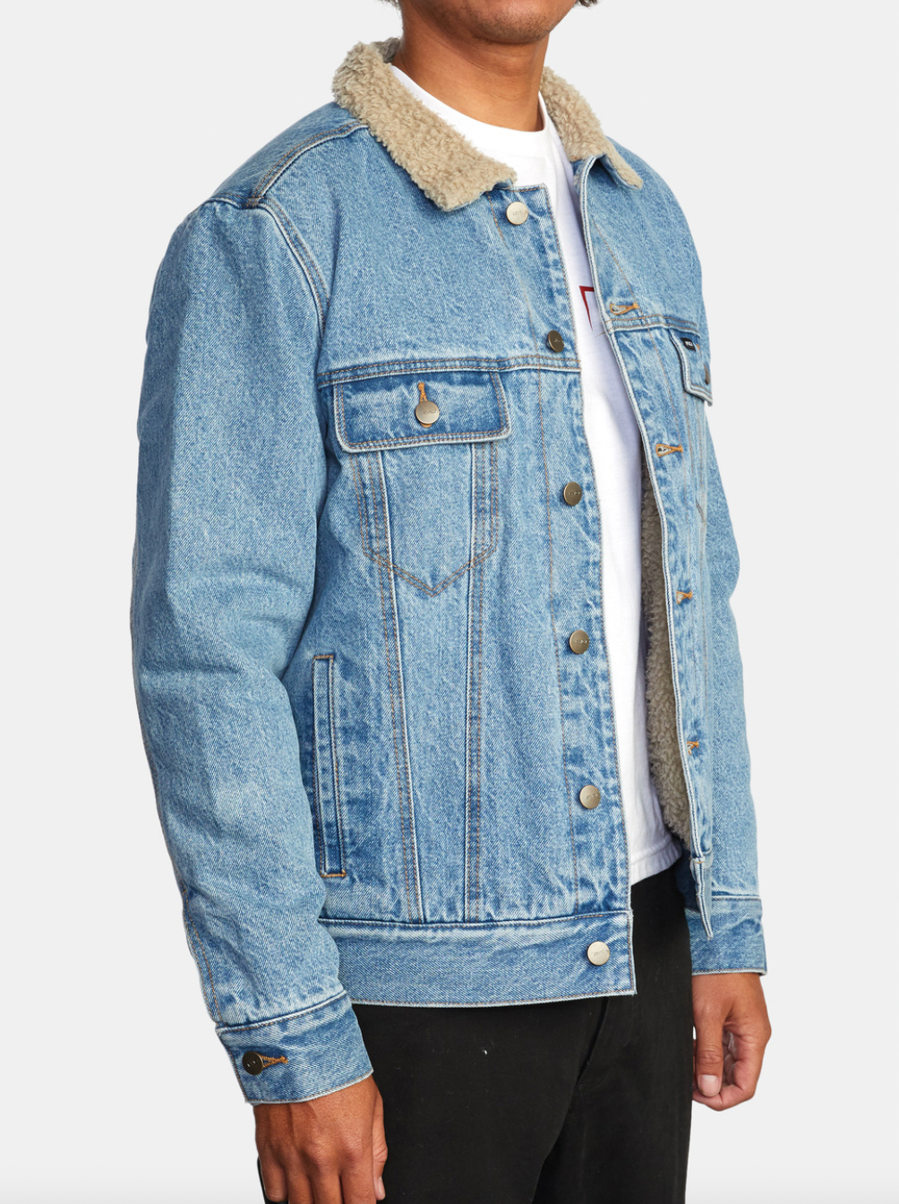 Waylon Denim Trucker Jacket - BLEACHED INDIGO