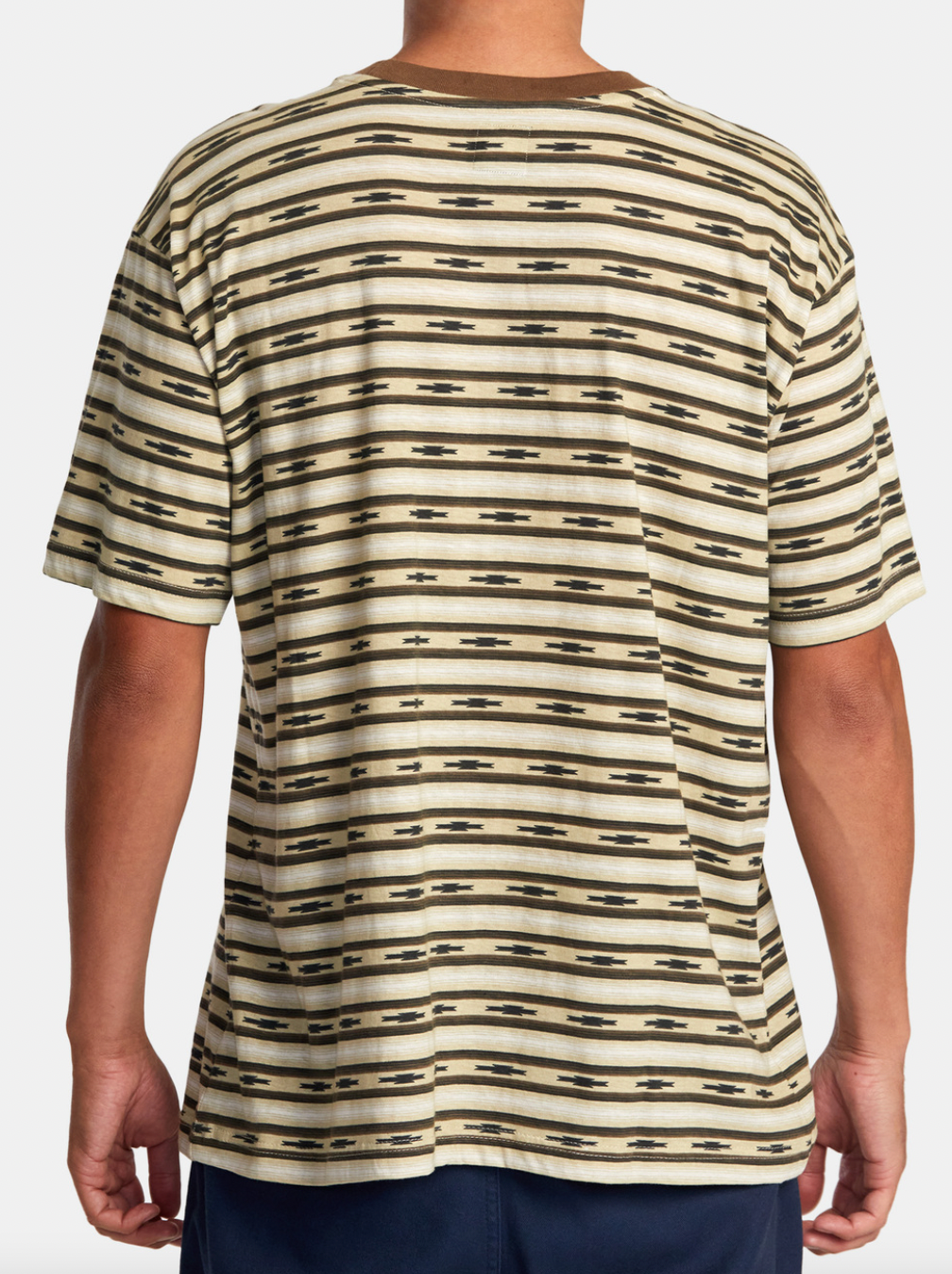 Tortuga Striped Pocket Tee - KHAKI