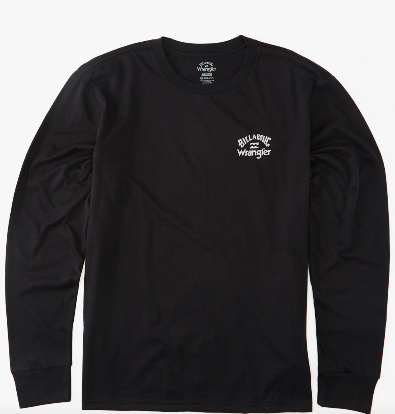 Wrangler Rancher Organic Long Sleeve T-Shirt - BLACK