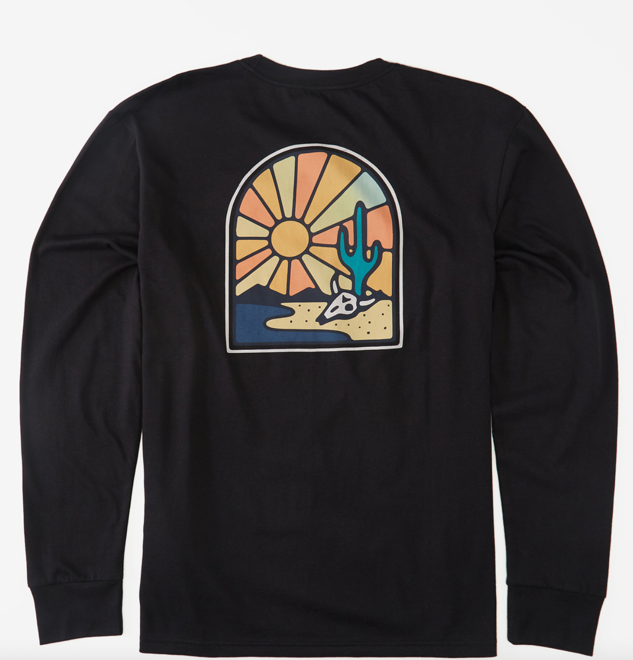 Wrangler Rancher Organic Long Sleeve T-Shirt - BLACK