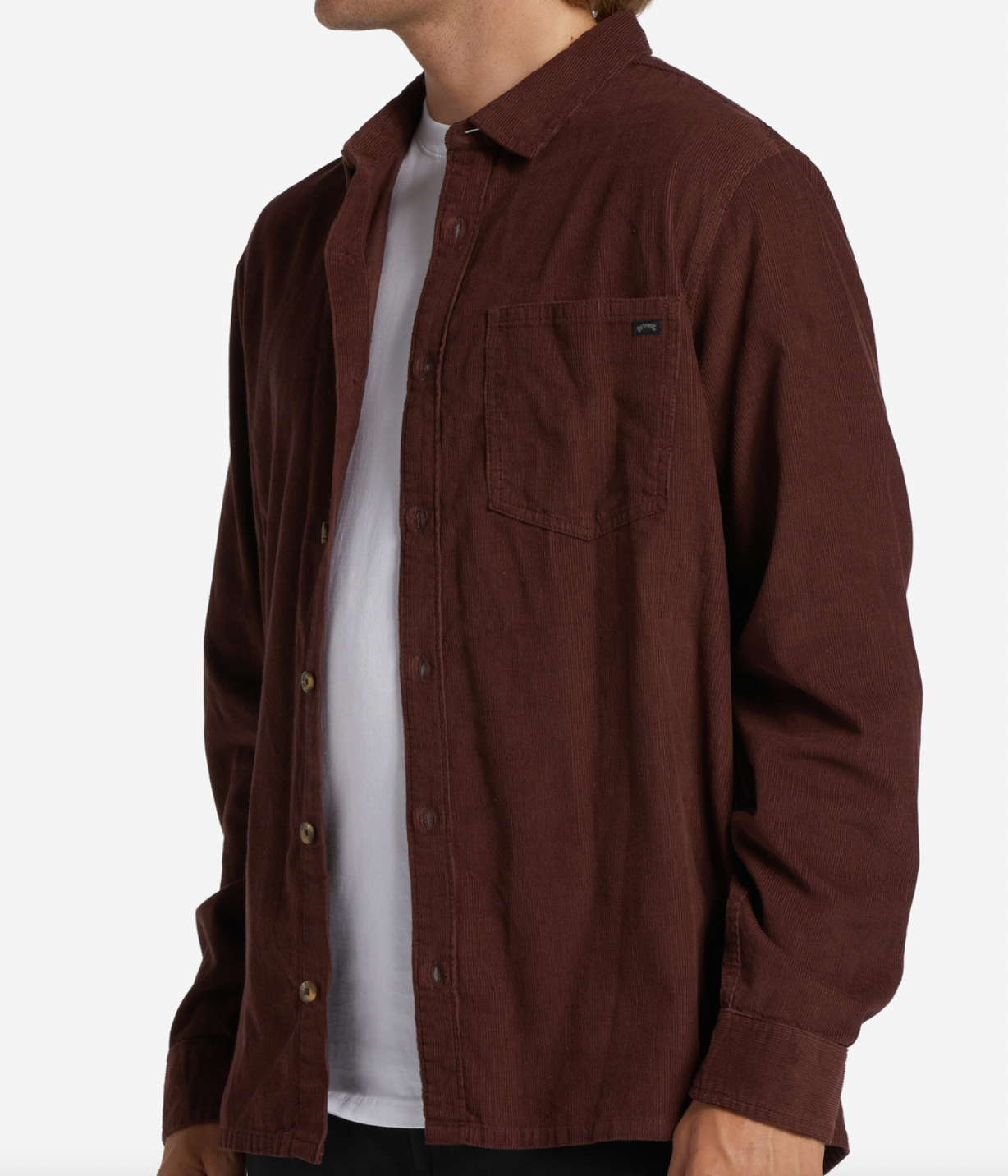 Bowie Long Sleeve Corduroy Shirt - PORT