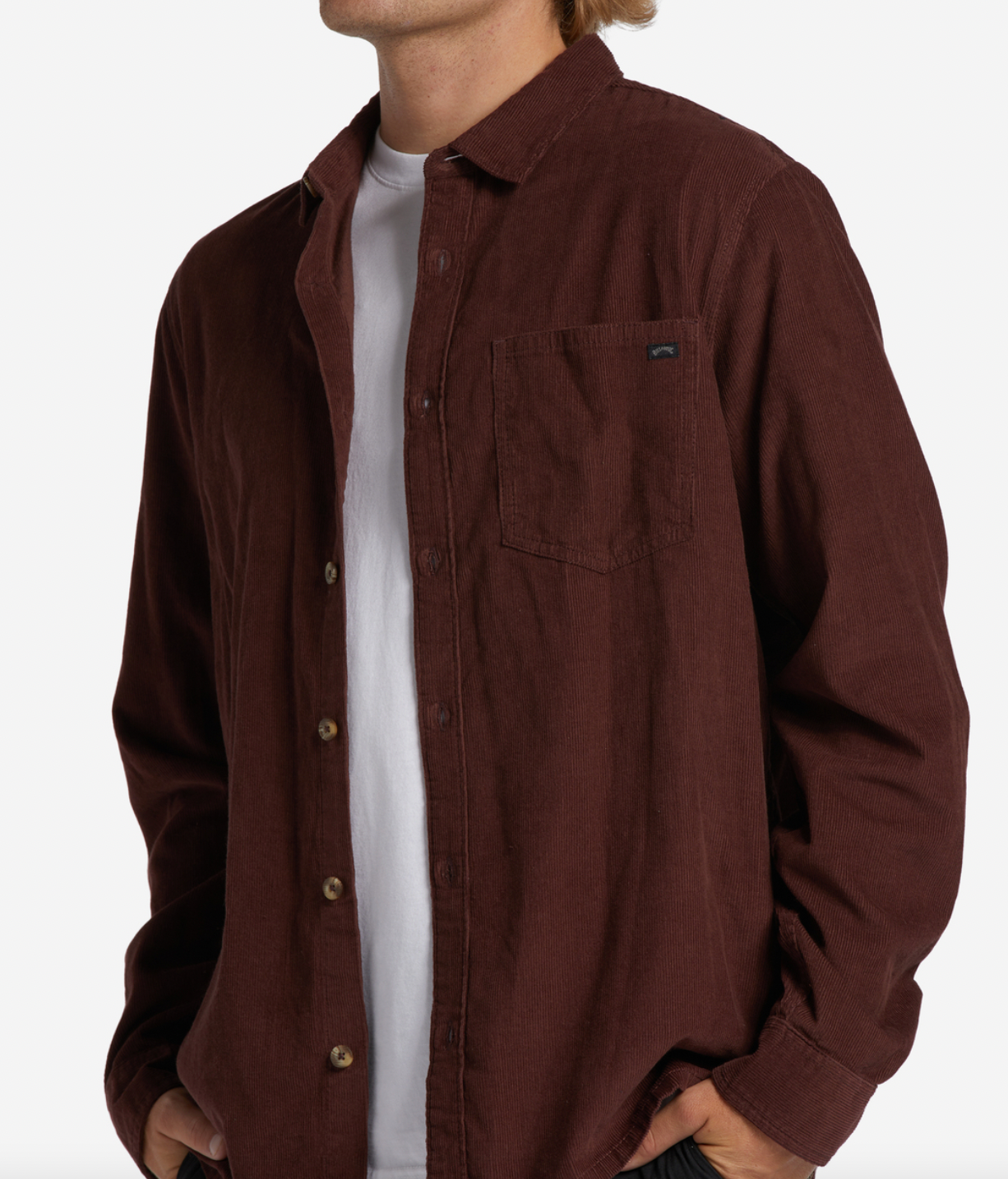 Bowie Long Sleeve Corduroy Shirt - PORT