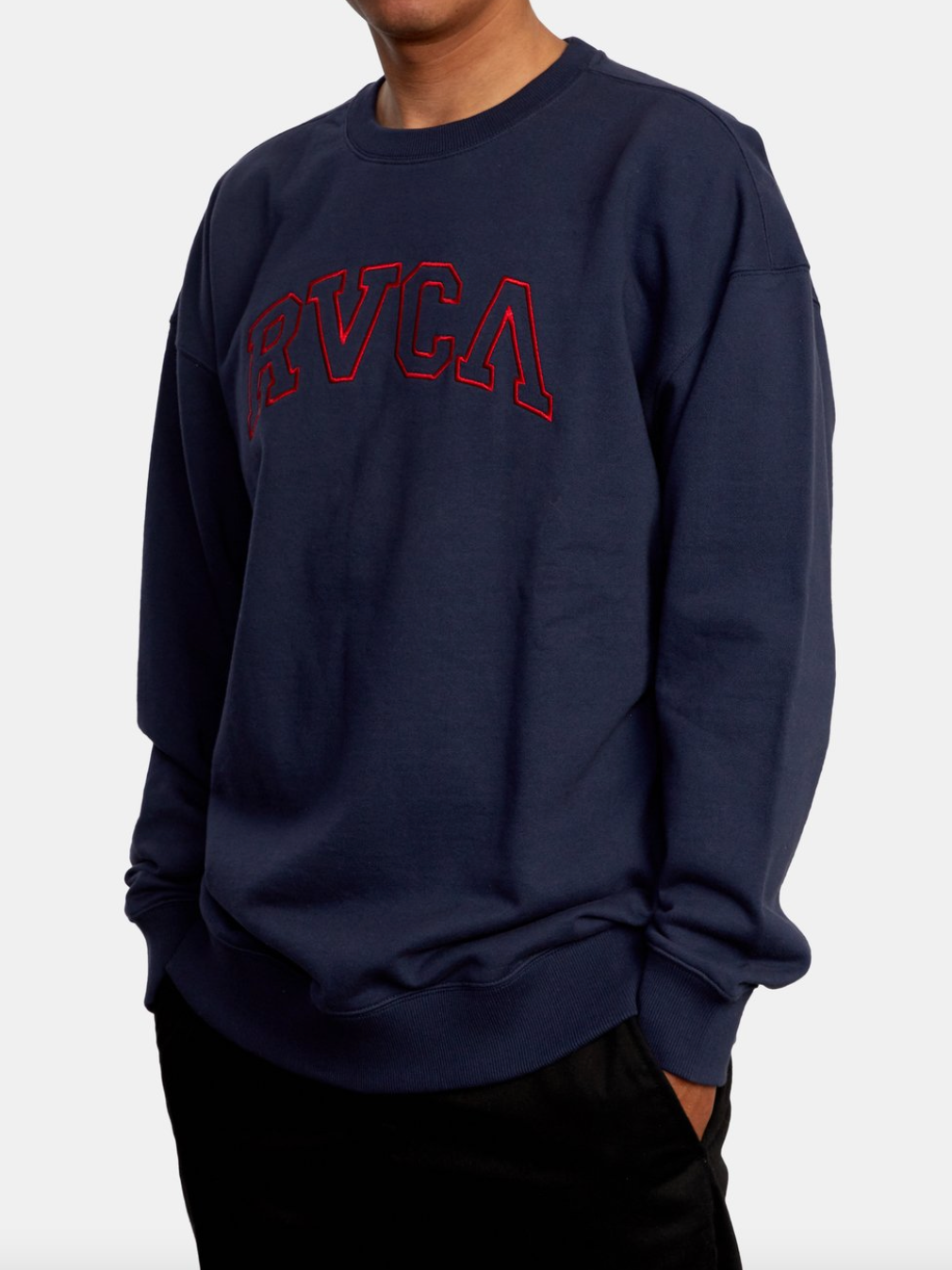 Hasting Emblem Crewneck Sweatshirt - MOODY BLUE