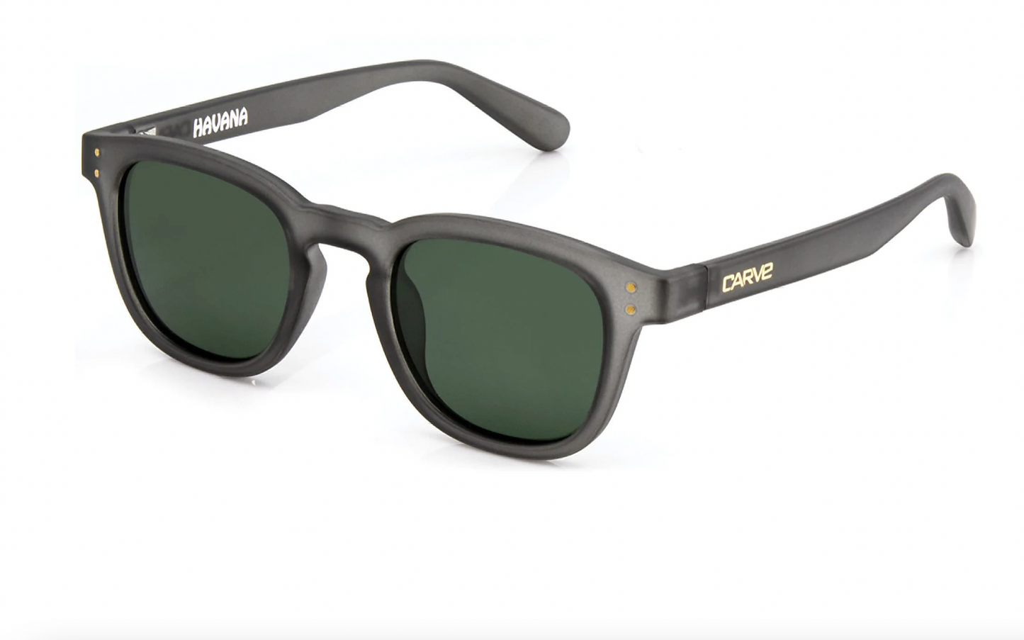 Havana Polarized Sunglasses - GREY TRANSLUCENT/GREEN