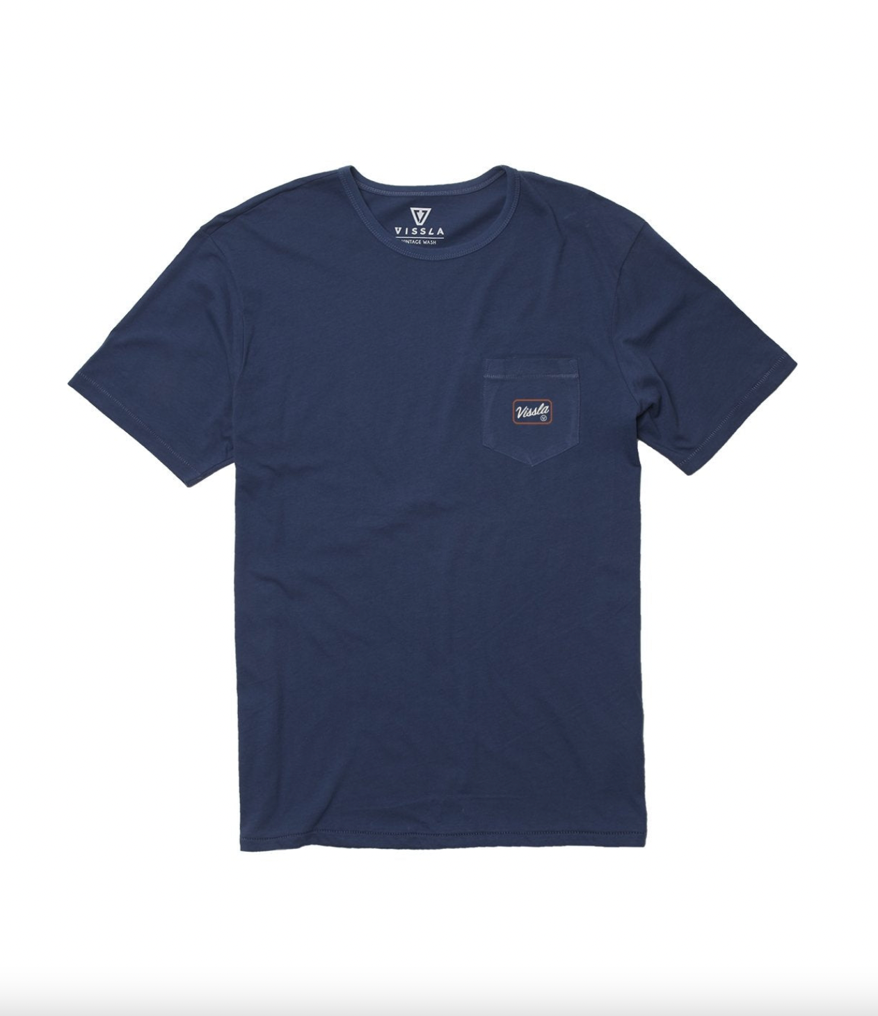Scripted Organic Pocket Tee - DARK DENIM