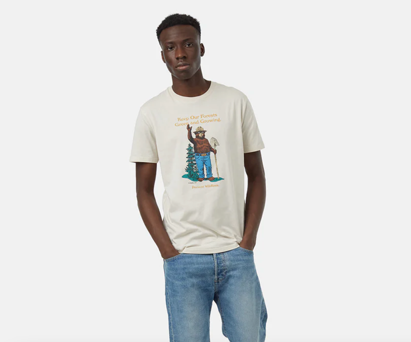 Smokey Bear Forests T-Shirt - SILVER CLOUD GREY