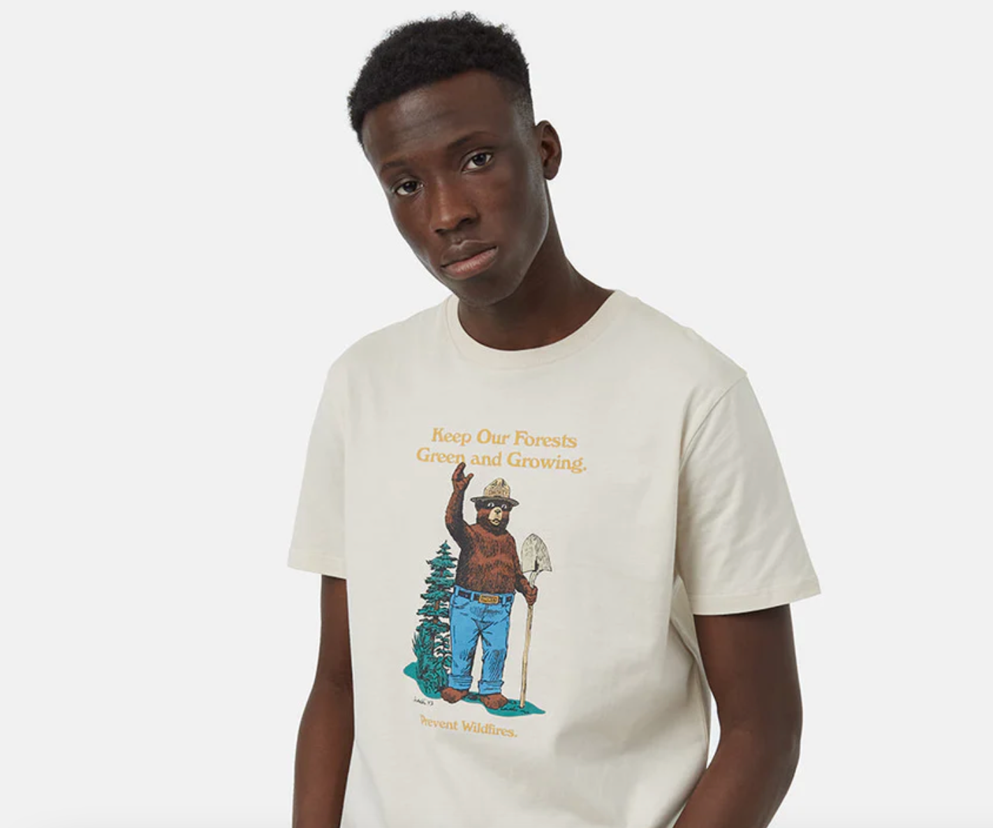 Smokey Bear Forests T-Shirt - SILVER CLOUD GREY